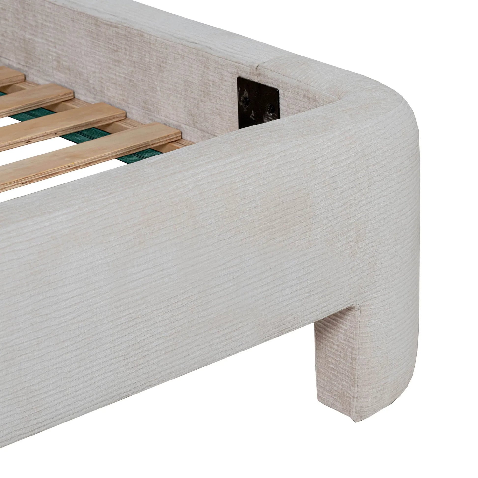Nina Bed by LH Imports. Made from pine wood, rubberwood, plywood, polyester, hr foam in a eclectic & global style.