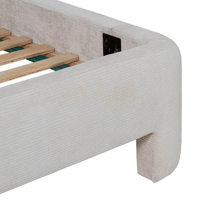 Nina Bed by LH Imports. Made from pine wood, rubberwood, plywood, polyester, hr foam in a eclectic & global style.