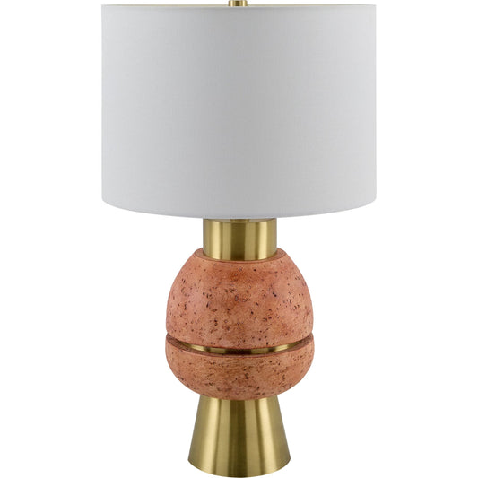 Niobe Accent Table Lamp by Livabliss in metallic, plated, painted. Made from resin, iron, linen in a unique style.