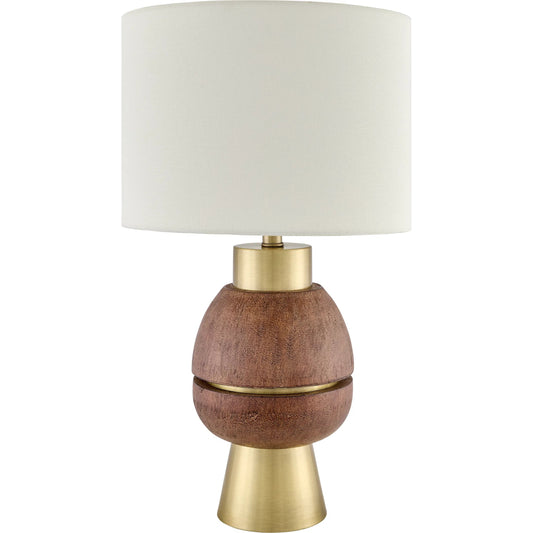Niobe Accent Table Lamp by Livabliss in metallic, plated, painted. Made from resin, iron, linen in a unique style.