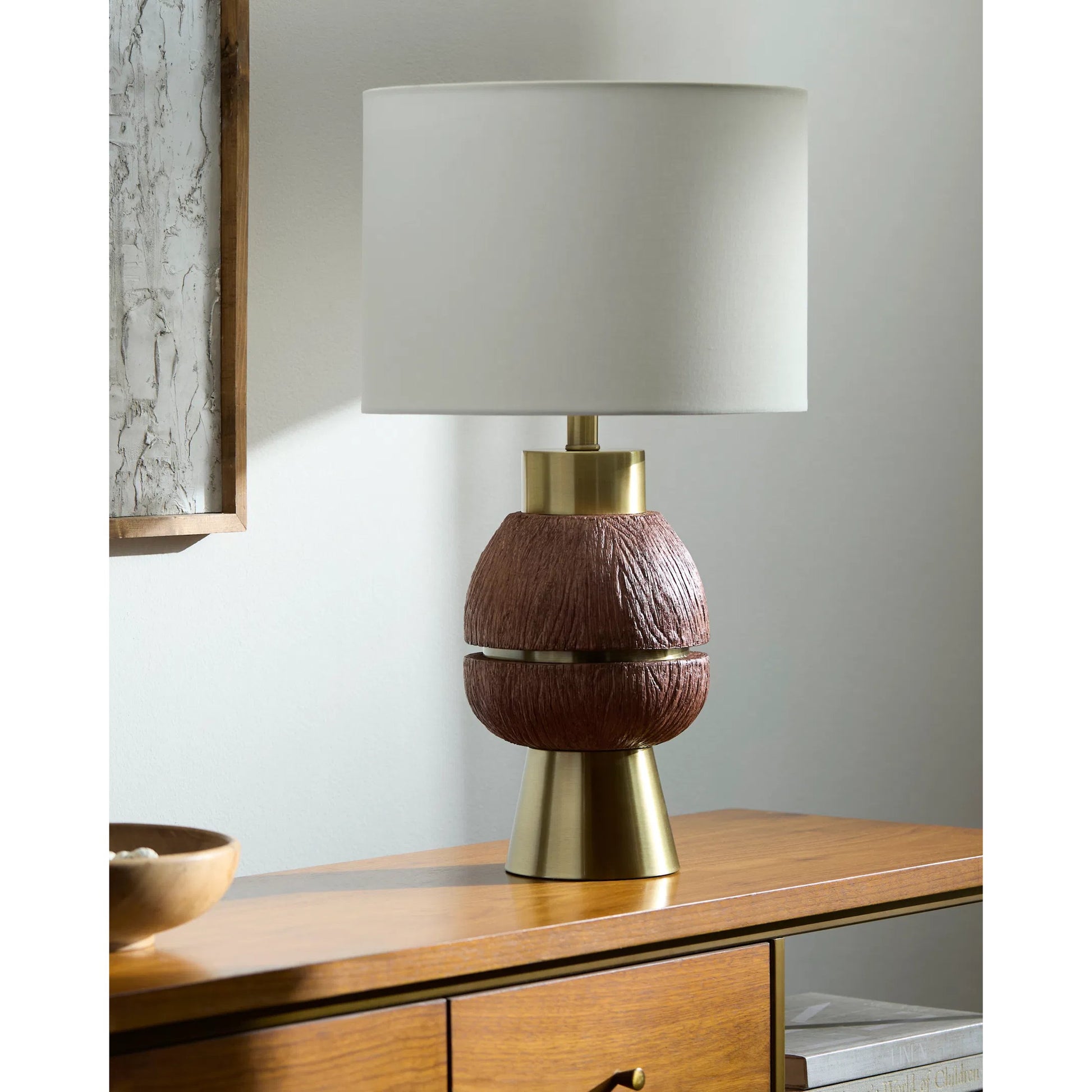 Niobe Accent Table Lamp by Livabliss. Made from resin, iron, linen in a transitional style.