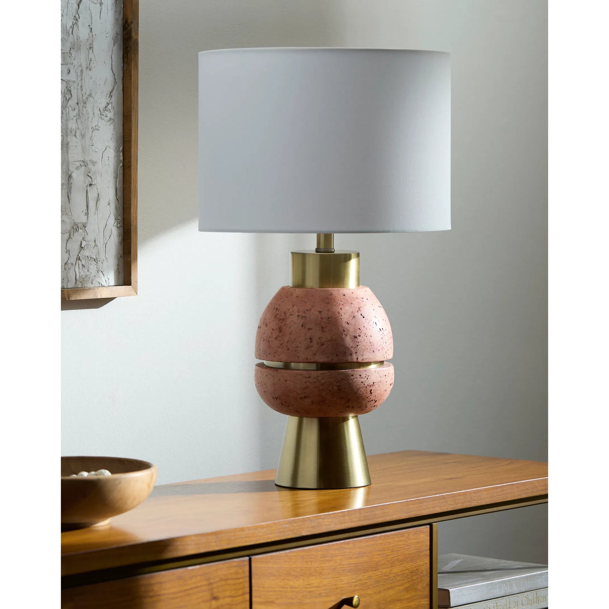 Niobe Accent Table Lamp by Livabliss. Made from resin, iron, linen in a transitional style.