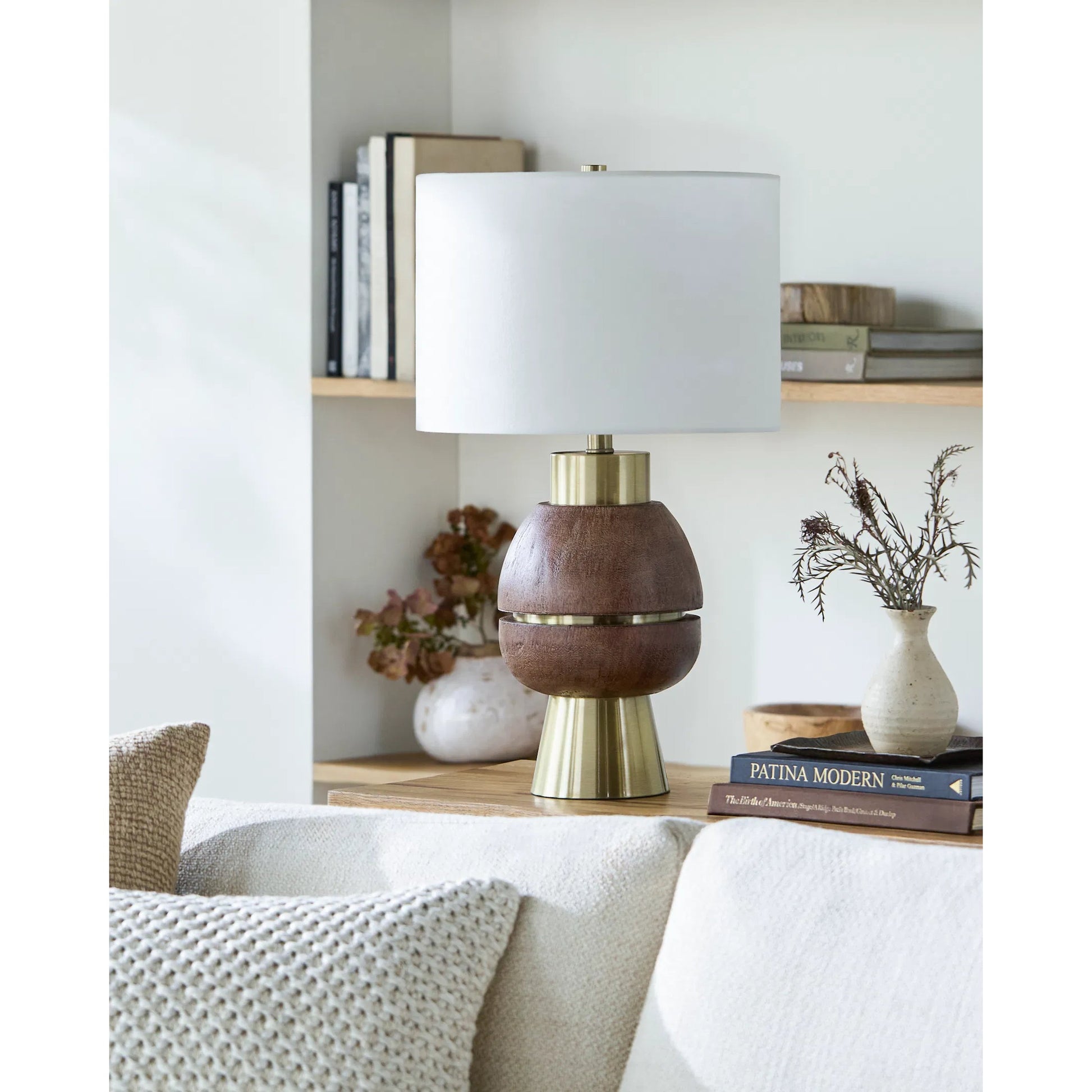Niobe Accent Table Lamp by Livabliss. Made from resin, iron, linen in a transitional style.
