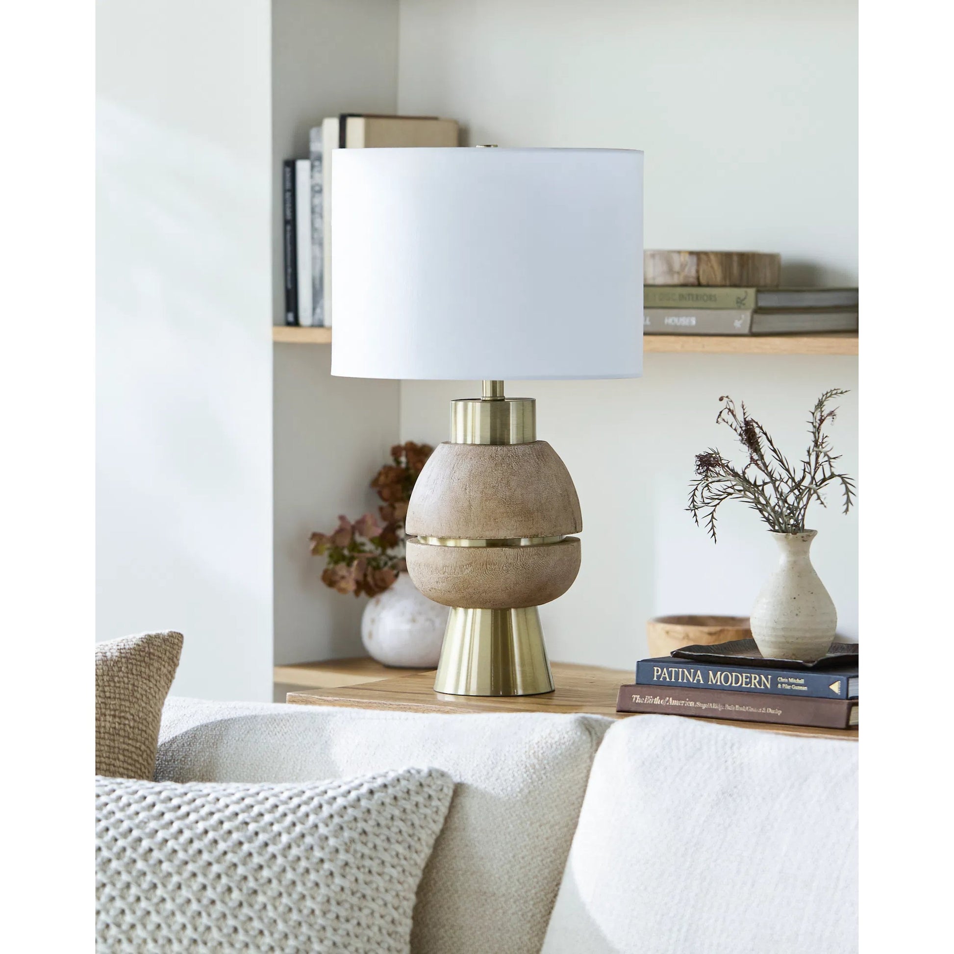 Niobe Accent Table Lamp by Livabliss. Made from resin, iron, linen in a transitional style.