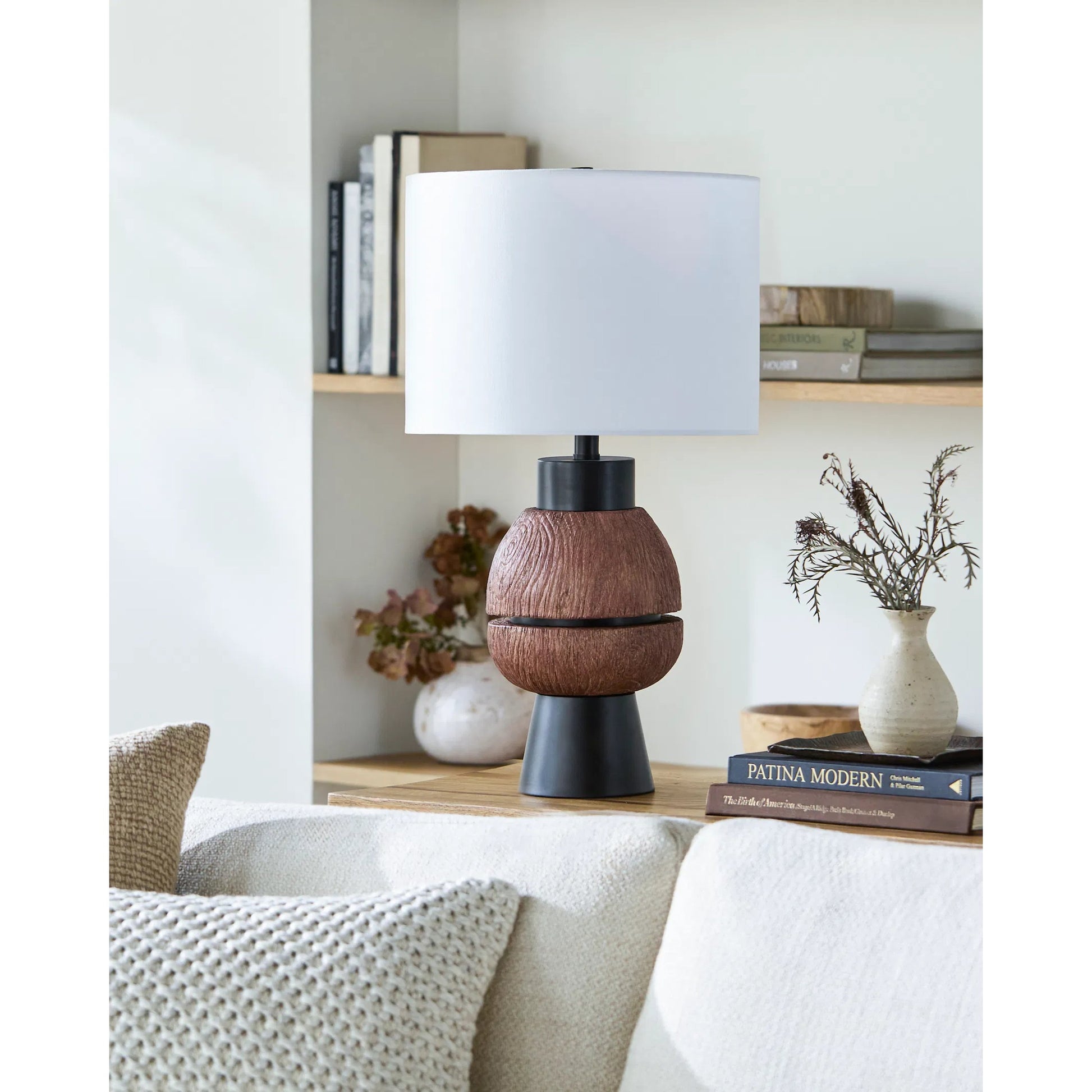 Niobe Accent Table Lamp by Livabliss. Made from resin, iron, linen in a transitional style.