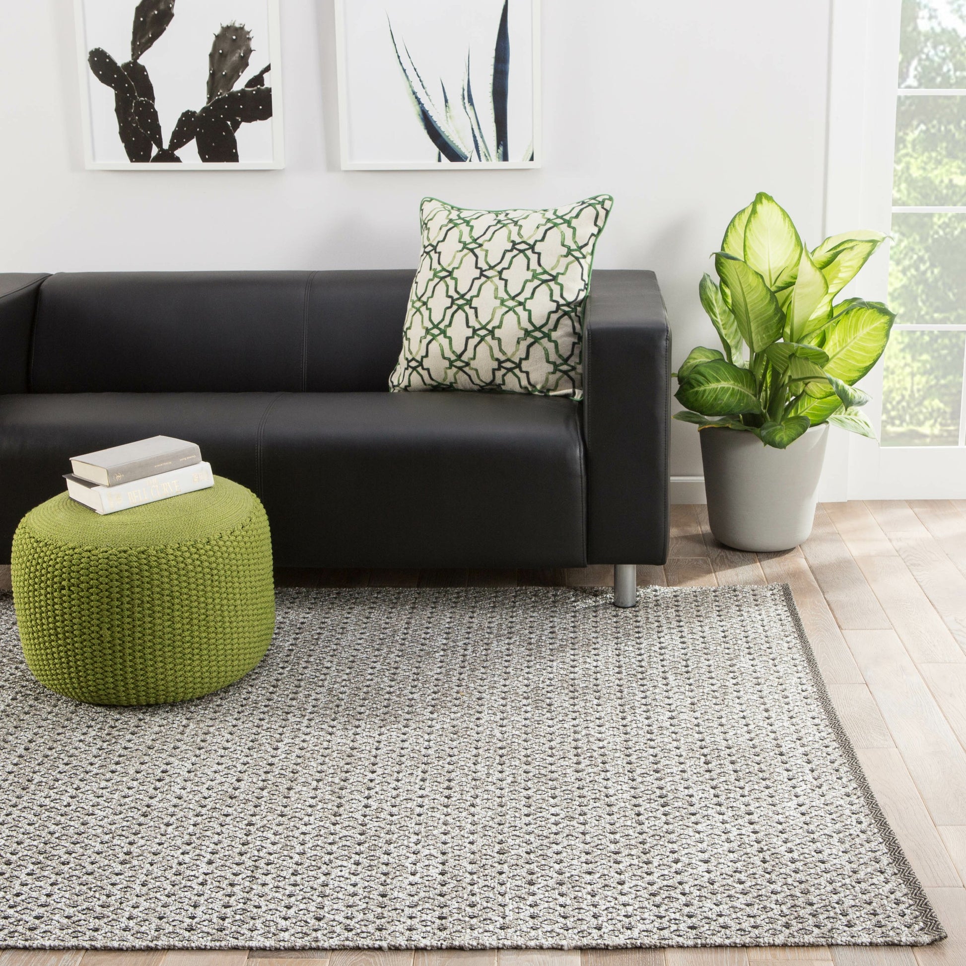 Nirvana NIR02 Indoor/Outdoor Rug by Jaipur Living in pumice stone. Made from 100% polypropylene in a unique style.