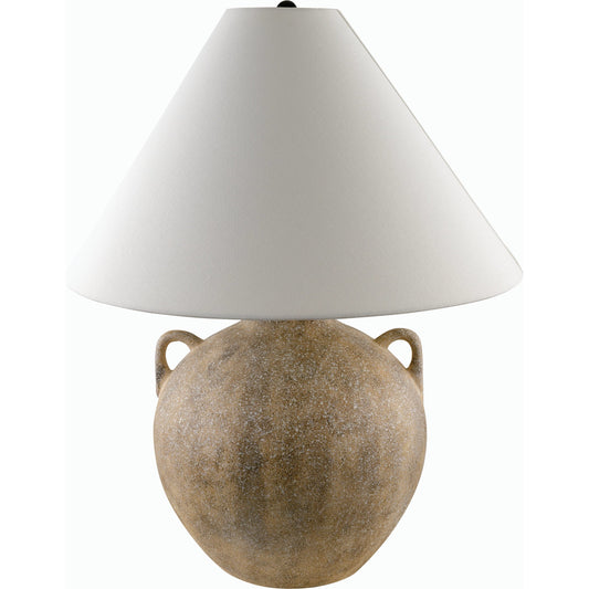 Nivalis Accent Table Lamp - 535741 by Surya in glazedhand painted. Made from ceramic, linen, polystyrene, iron in a modern style.