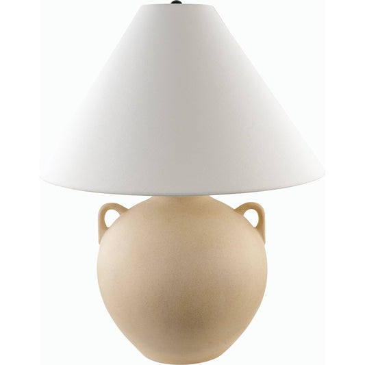 Nivalis Accent Table Lamp - 535741 by Surya in glazedhand painted. Made from ceramic, linen, polystyrene, iron in a modern style.
