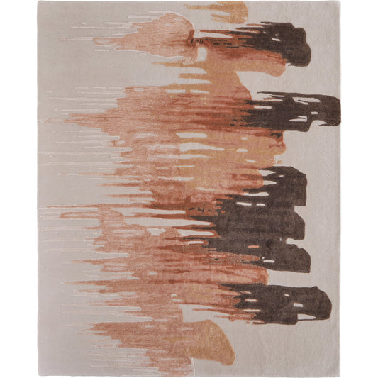 Anya Transitional Rug - 8883F by Feizy in red, brown, orange. Made from wool, viscose in a unique style.