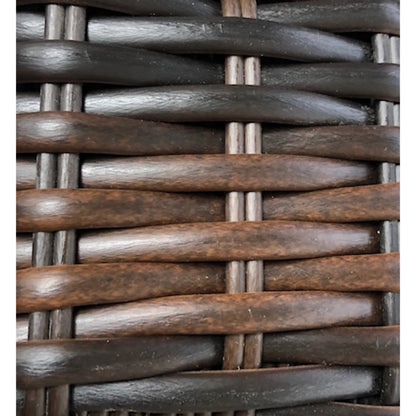 Montecito Outdoor Armless Dining Chair by Sunset West in cognac. Made from resin wicker in a modern style.
