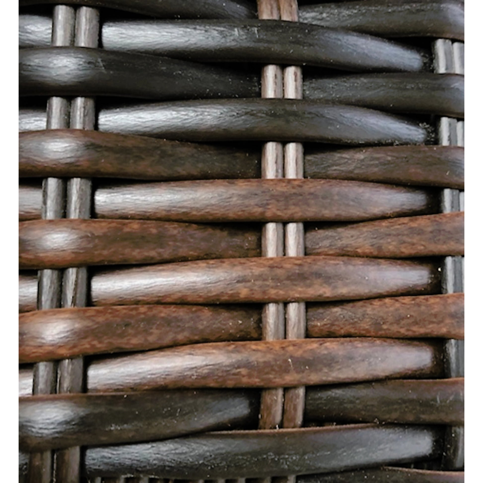 Montecito Outdoor End Table by Sunset West in cognac. Made from resin wicker in a modern style.