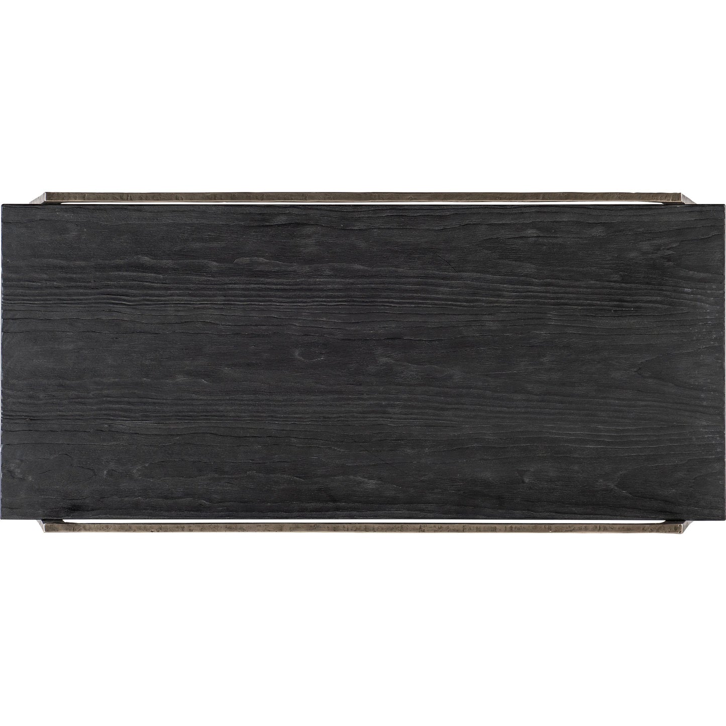 002 SI-1959581 | Additional Silo | Chapman Shou Sugi Ban Rectangle Cocktail Table by Hooker Furniture in pewter, charred black. Made from pine veneers, metal in a modern style.
