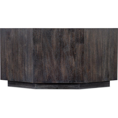Commerce & Market Honeycomb Cocktail Table by Hooker Furniture in black. Made from acacia veneers in a modern style.