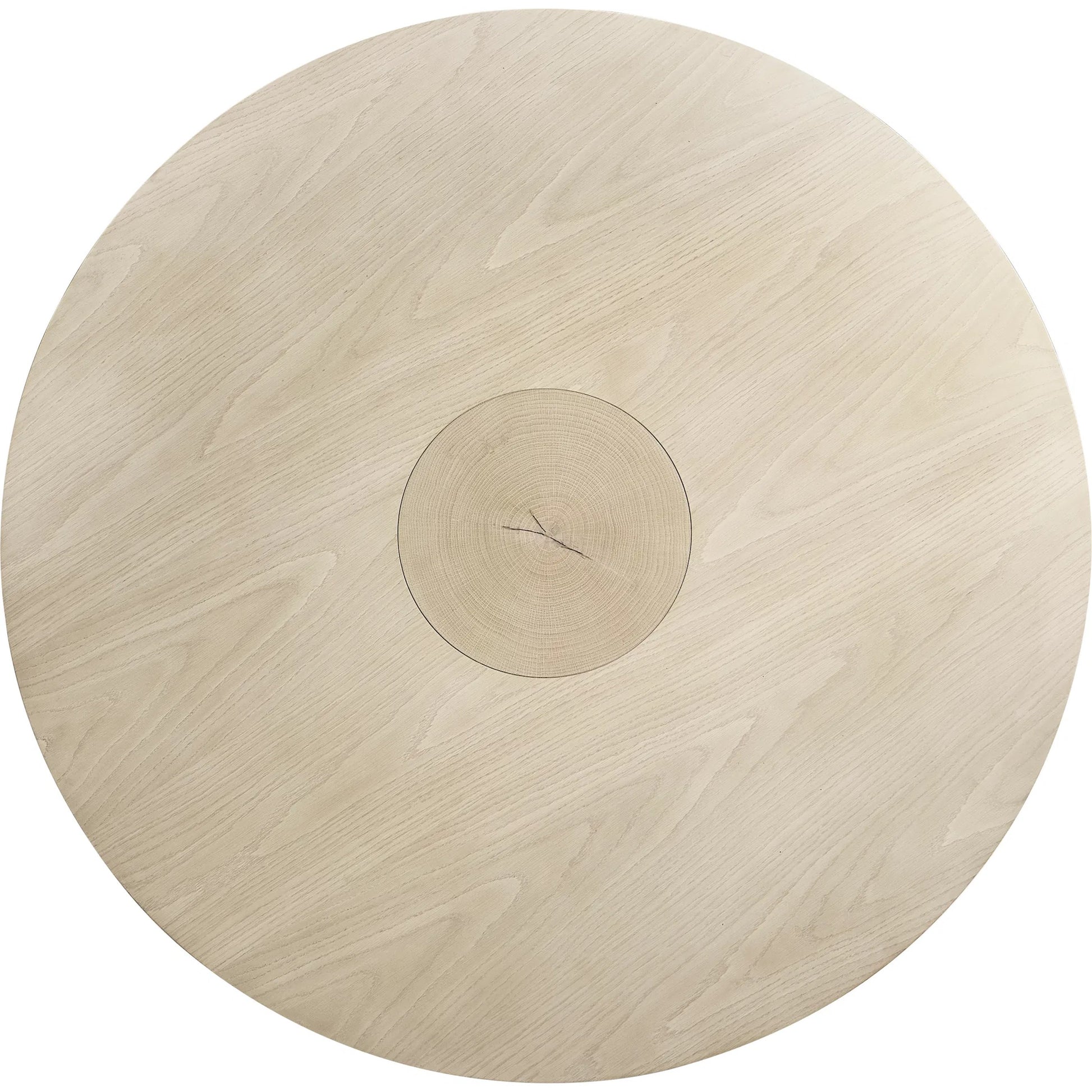 Water Seamount Oak Pedestal Table by Jonathan Charles in beige and bleached oak. Made from oak in a modern style.
