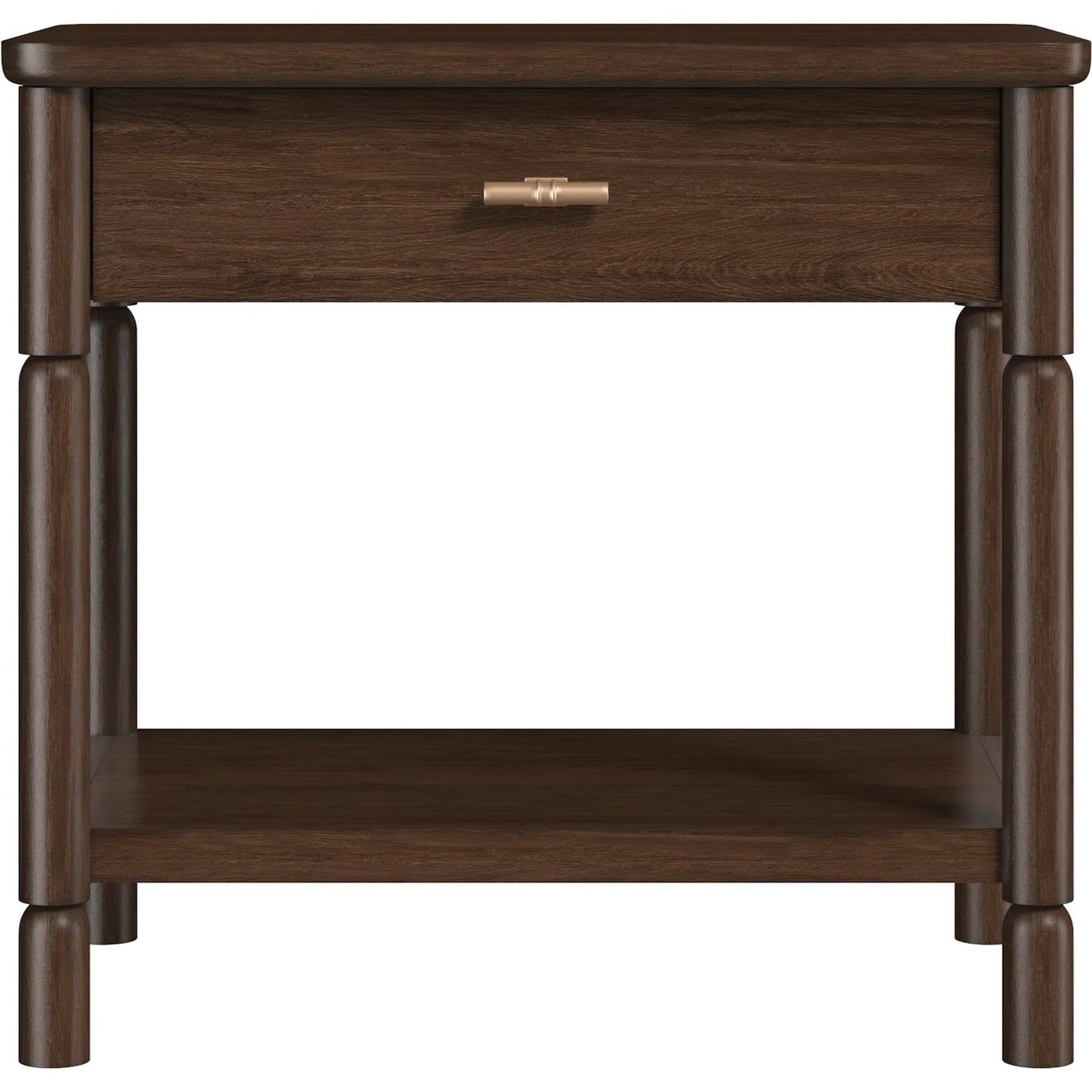 002 SI-2514212 | Additional Silo | Verge Open Nightstand by A.R.T. Furniture in handcrated walnut. Made from poplar solids, flat cut walnut veneers in a traditional style.