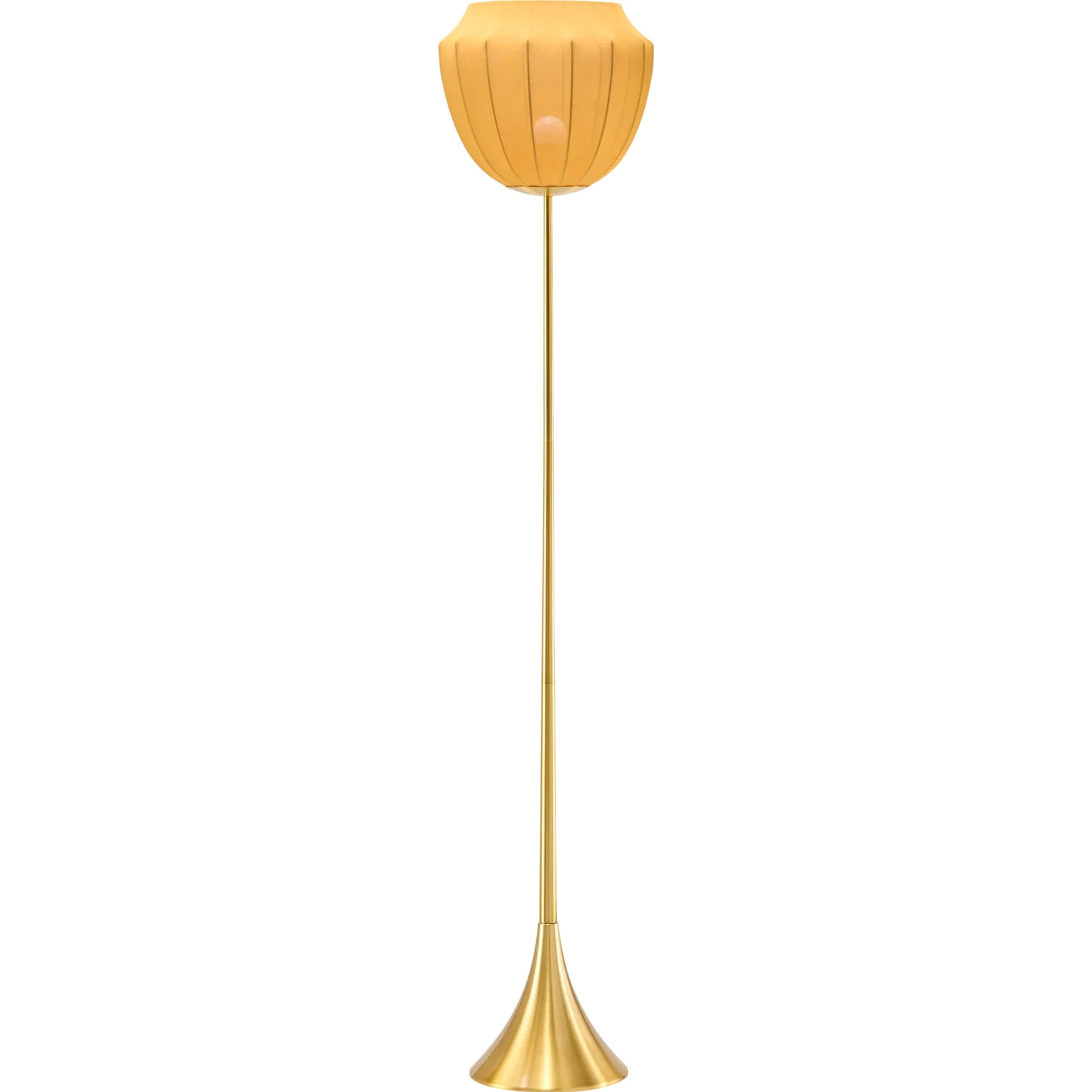 Nokomis Accent Table Lamp by Livabliss in body: metallic - gold; base: metallic - gold; shade: yellow; cord: translucent and plated. Made from iron, linen in a transitional style.