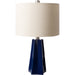Stellan Table Lamp - 31886 by Livabliss in glazedpolished. Made from shade (outside): linen, shade (inside): polyester, body: ceramic, finial: metal, harp: metal in a modern style.