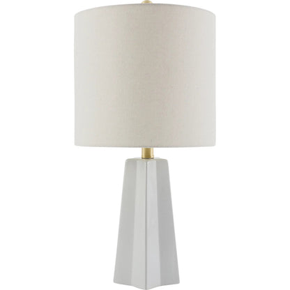 Stellan Accent Table Lamp by Livabliss. Made from ceramic, linen, polystyrene, iron in a modern style.