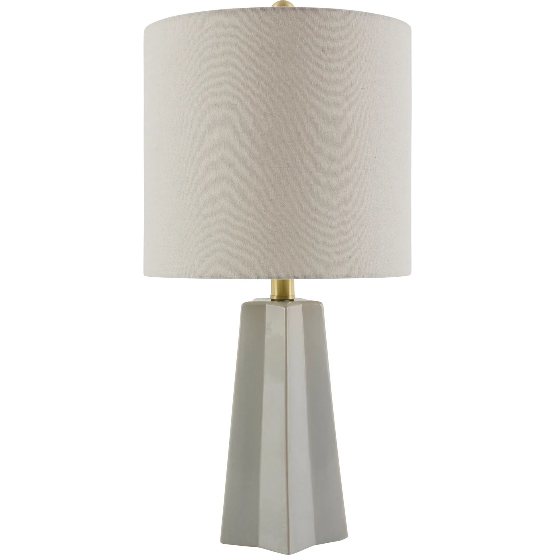 Stellan Accent Table Lamp by Livabliss. Made from ceramic, linen, polystyrene, iron in a modern style.
