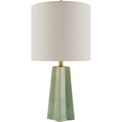Stellan Accent Table Lamp by Livabliss. Made from ceramic, linen, polystyrene, iron in a modern style.