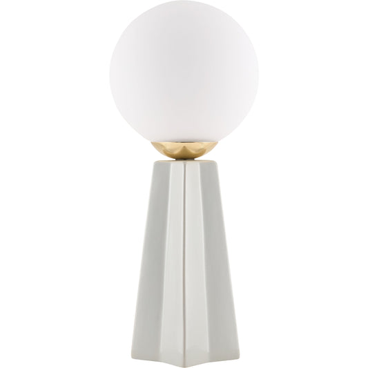 Stellan Orb Accent Table Lamp by Livabliss in glazed. Made from ceramic, glass in a modern style.