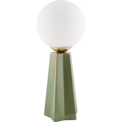 Stellan Orb Accent Table Lamp by Livabliss in glazed. Made from ceramic, glass in a modern style.