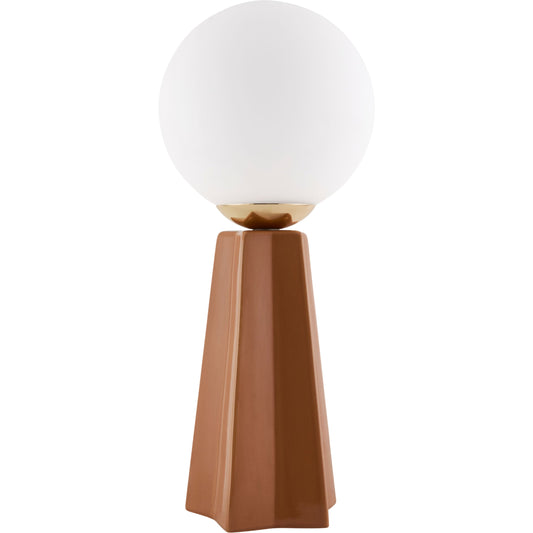 Stellan Orb Accent Table Lamp by Livabliss in glazed. Made from ceramic, glass in a modern style.