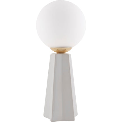 Stellan Orb Accent Table Lamp by Livabliss in glazed. Made from ceramic, glass in a modern style.