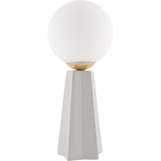 Stellan Orb Accent Table Lamp by Livabliss in glazed. Made from ceramic, glass in a modern style.