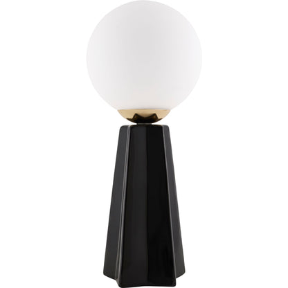Stellan Orb Accent Table Lamp by Livabliss in glazed. Made from ceramic, glass in a modern style.