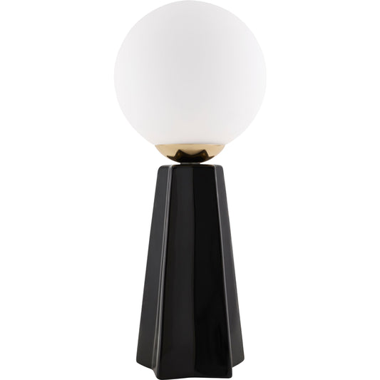 Stellan Orb Accent Table Lamp by Livabliss in glazed. Made from ceramic, glass in a modern style.