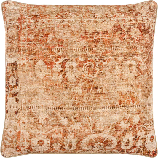 Nelly Pillow - 497080 by Livabliss in light wood, camel, natural, clay, pearl, brick. Made from front: 100% cotton, back: 100% cotton in a traditional style.