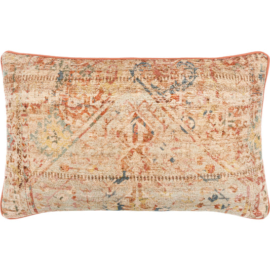Nelly Pillow - 497094 by Livabliss in natural, khaki, camel, tan, light wood, pearl, clay. Made from front: 100% cotton, back: 100% cotton in a traditional style.