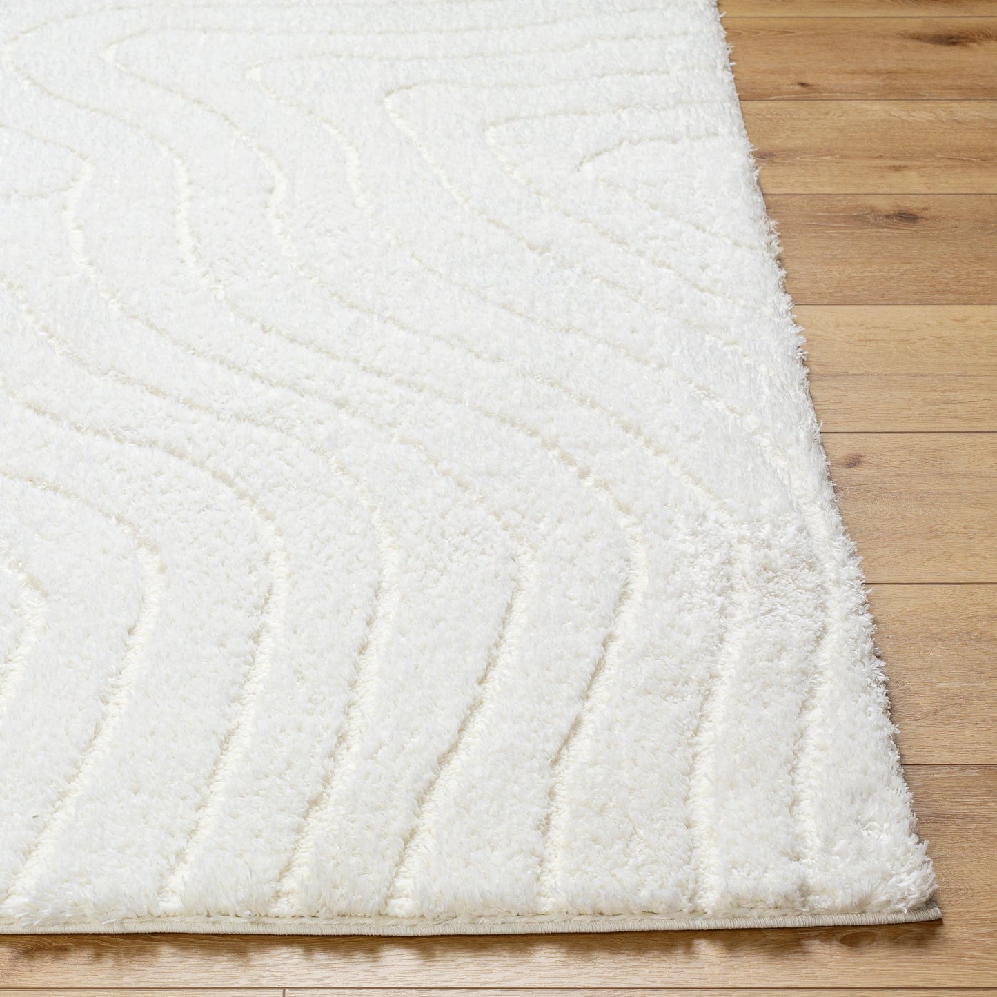 003 SI-2052501,SI-2052502,SI-2052503 | Closeup | Nomadic Rug - 490554 by Livabliss in ivory. Made from face: 100% polyester, warp: 60% jute, 40% polyester in a unique style.