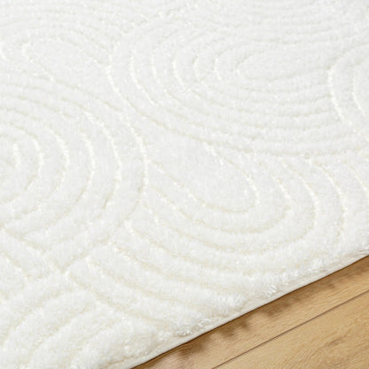 Nomadic NMC-2316 Rug by Livabliss in ivory. Made from face: 100% polyester, warp: 60% jute, 40% polyester in a unique style.
