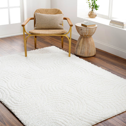 Nomadic NMC-2316 Rug by Livabliss in ivory. Made from face: 100% polyester, warp: 60% jute, 40% polyester in a unique style.