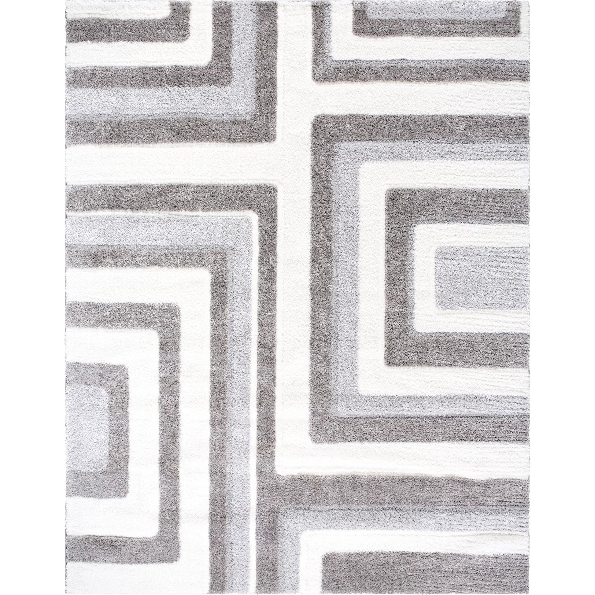 Nomadic Squares Rug 535085 by Livabliss in cream, white. Made from polyester in a unique style.
