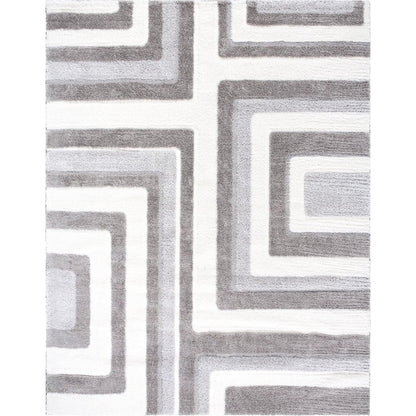 Nomadic Squares Rug 535085 by Livabliss in cream, white. Made from polyester in a unique style.