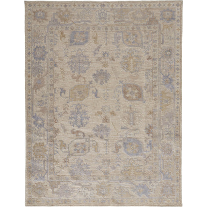 Wendover Transitional & Botanical Rug - 6862F by Feizy in tan, orange, blue. Made from pet in a unique style.