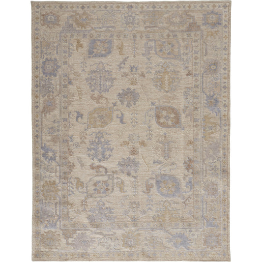 Wendover Transitional & Botanical Rug - 6862F by Feizy in tan, orange, blue. Made from pet in a unique style.