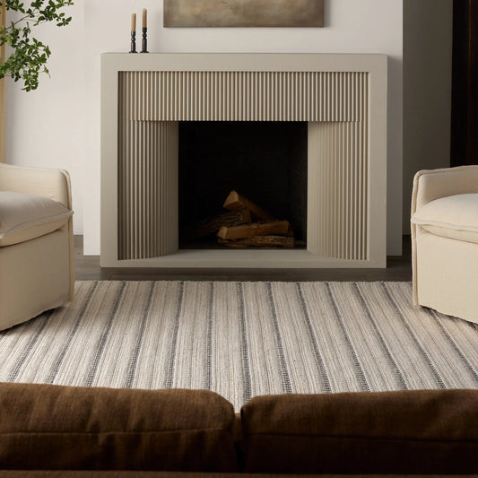 Namika NMK01 Rug by Jaipur Living in ivory. Made from 70% wool 30% cotton in a unique style.