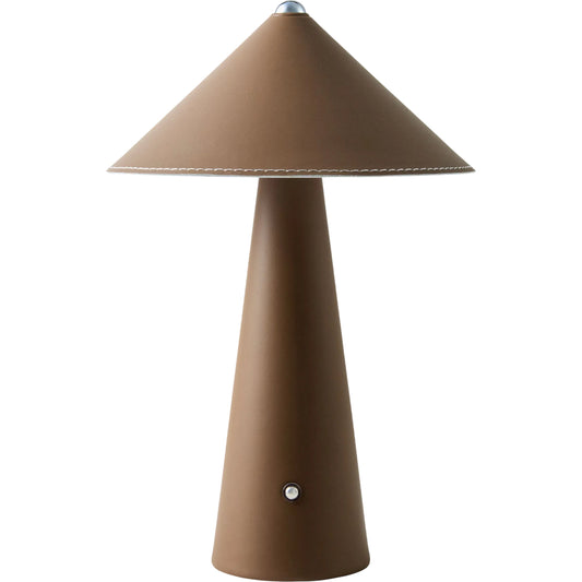 Nomelle Accent Table Lamp by Surya in brushed. Made from leather, metal in a unique style.