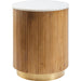 Nems - 500535 by Surya in wood finish. Made from top: marble, base: mango wood, brass in a modern style.