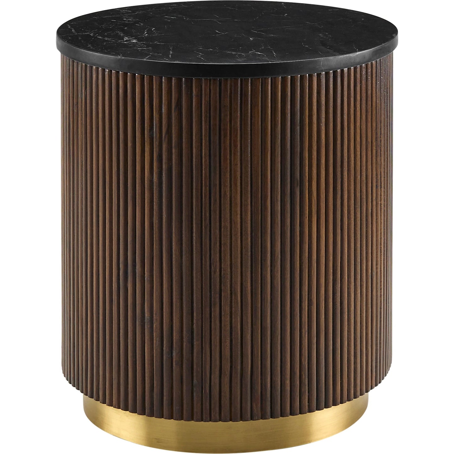 003 SI-2054088 | Additional Silo | Nems - 500535 by Surya in wood finish. Made from top: marble, base: mango wood, brass in a modern style.