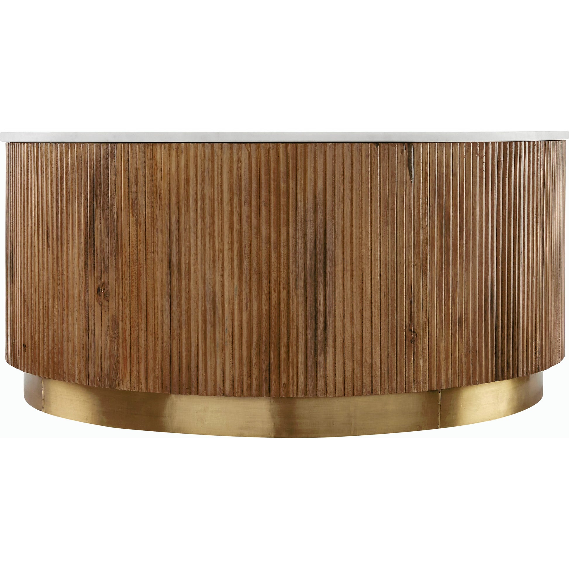 Nems Coffee Table - 500529 by Surya in wood finish, brushed polished. Made from marble, mango wood, brass in a modern style.