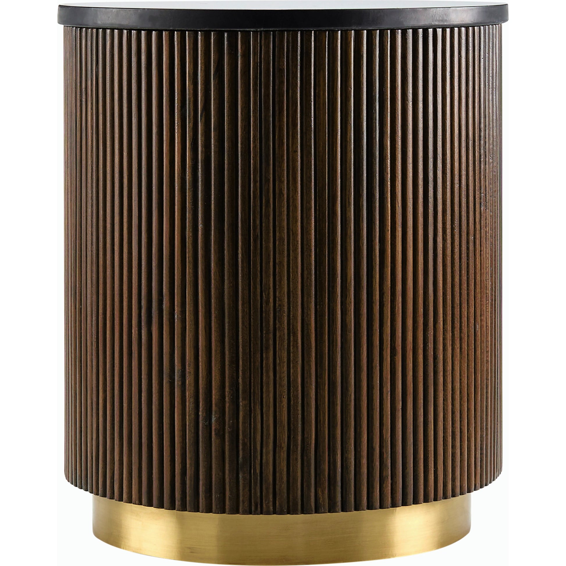 Nems - 500535 by Surya in wood finish. Made from top: marble, base: mango wood, brass in a modern style.