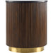 Nems - 500535 by Surya in wood finish. Made from top: marble, base: mango wood, brass in a modern style.