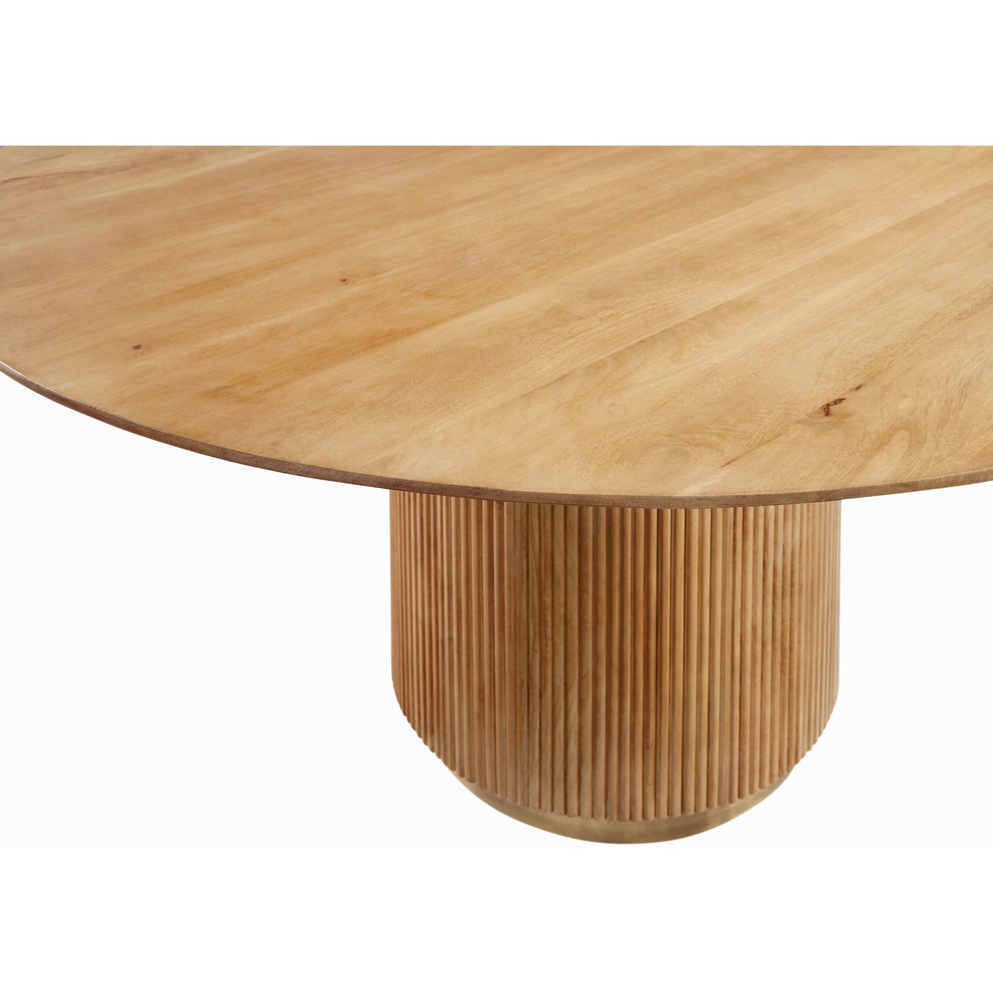 005 SI-2099317 | Closeup | Nems Dining Table - 500541 by Surya in wood finishbrushedwood finish. Made from mango wood, brass in a modern style.