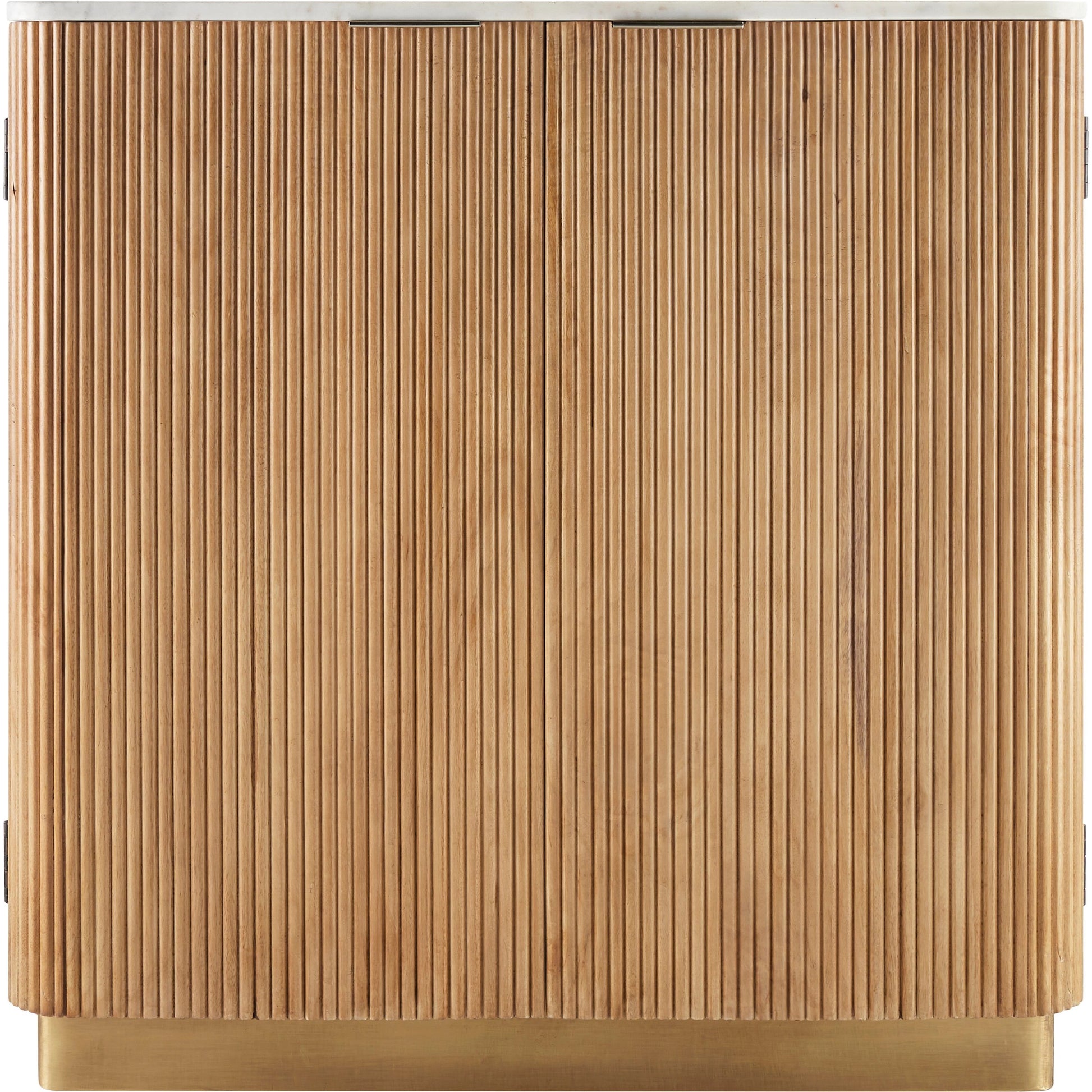 Nems - 500547 by Surya in wood finish. Made from top: marble, base: mango wood, brass in a modern style.