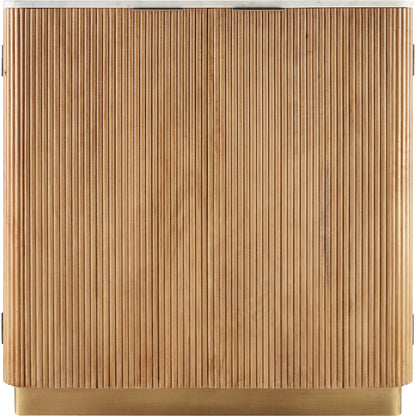 Nems - 500547 by Surya in wood finish. Made from top: marble, base: mango wood, brass in a modern style.